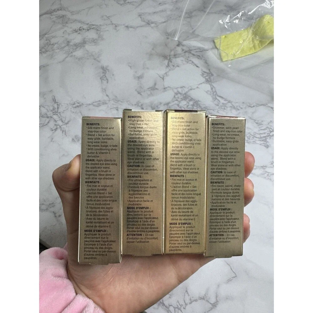 stila ALL 4 Liquid-Play Eye Shadow Patina Shimmer, Bronzed, Cocoa Pop, Mauve